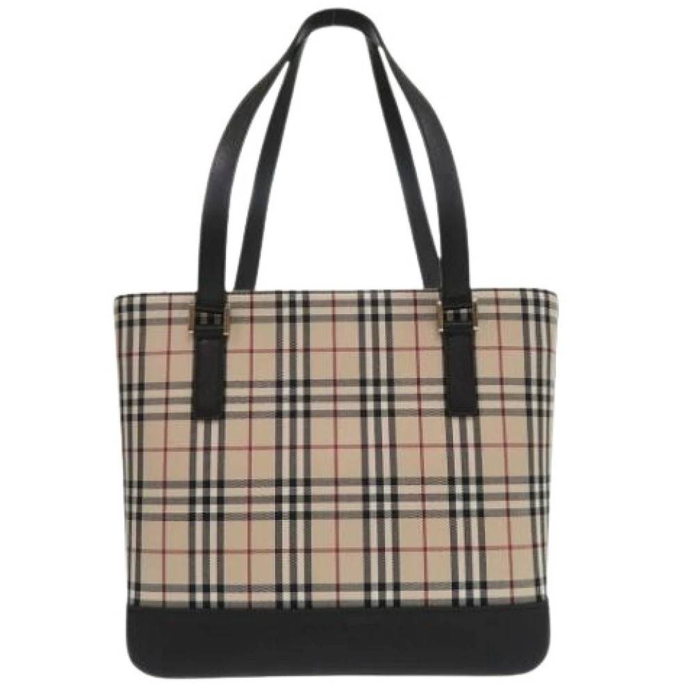 Burberry Vintage Pre-owned Vintage Canvas Tote Bag - Vintage - Dame - Beige - ONE SIZE - Uld
