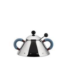 Alessi - Sugar Bowl 9097 With Spoon / Light Blue - Serveringsskålar - Michael Graves - Metall/Plast
