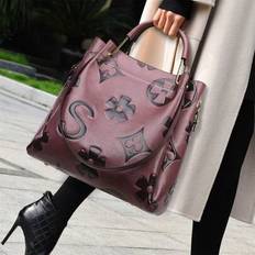 2 Mode Europa och USA Hot Bucket Bags, Lyx Damhandväskor, Modepräglade Handväskor, May Summer Bags, Women's Work Bags, Large Capacity Bags Plånböcker - Blåröd