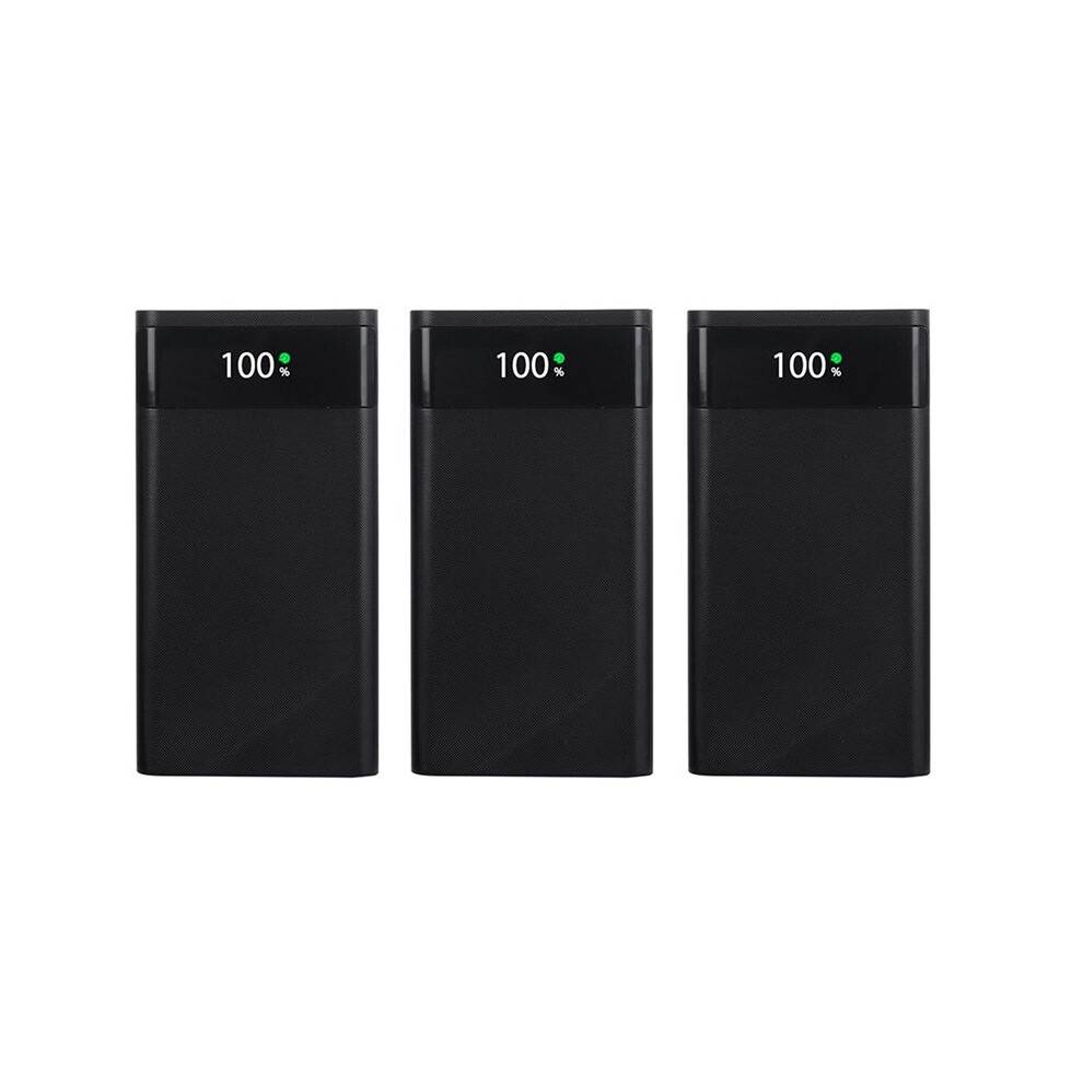 3X 18650 Battery Power Bank Box 22.5W Fast Charging LCD Display 20000MAh for 6X18650 Battery Powerbank Case(A)