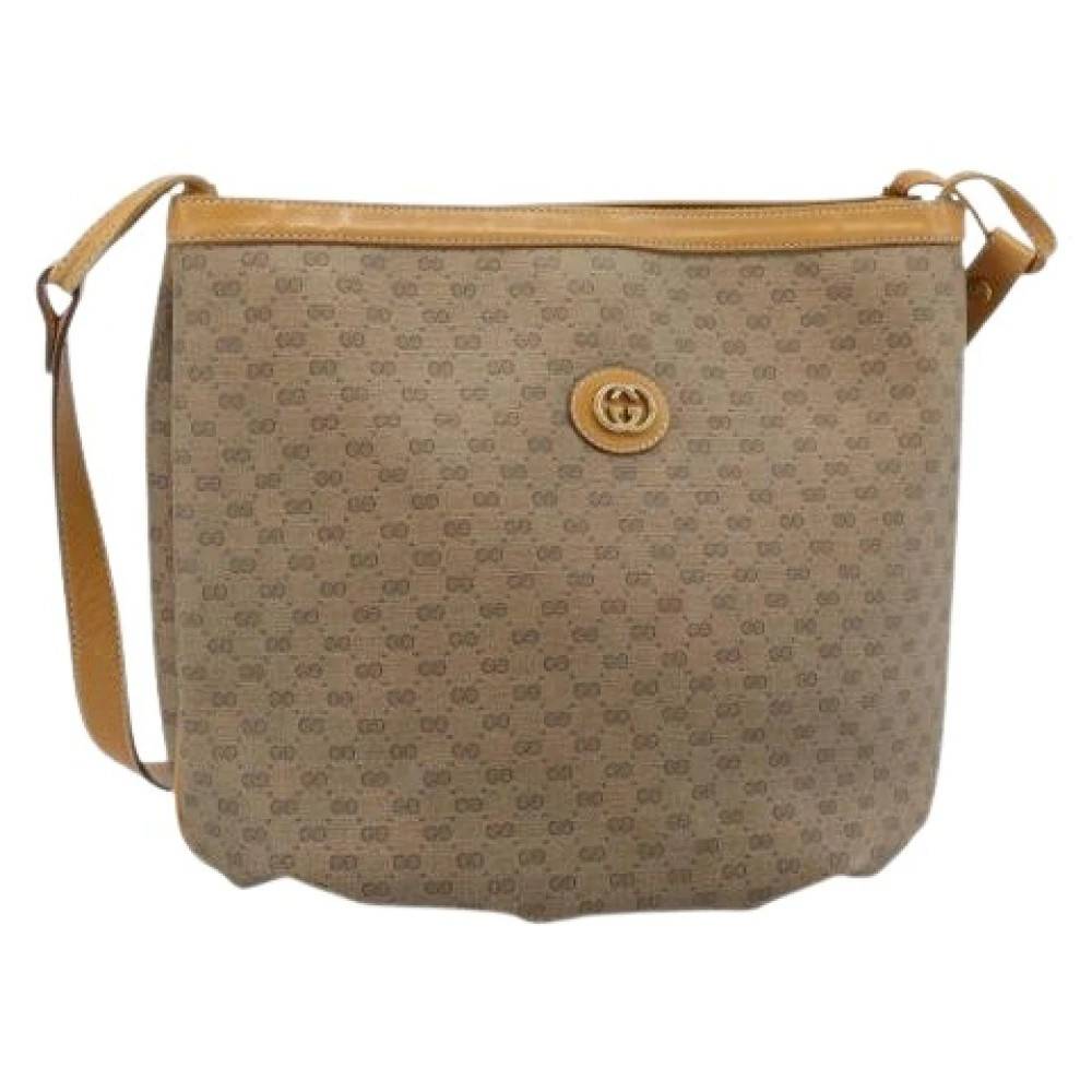 Gucci Vintage Pre-owned Vintage Micro Small GG Skuldertaske - Vintage - Dame - Beige - ONE SIZE - Uld