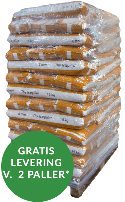 6 mm Thy Træpille - 16 kg x 56 sække (896 kg)