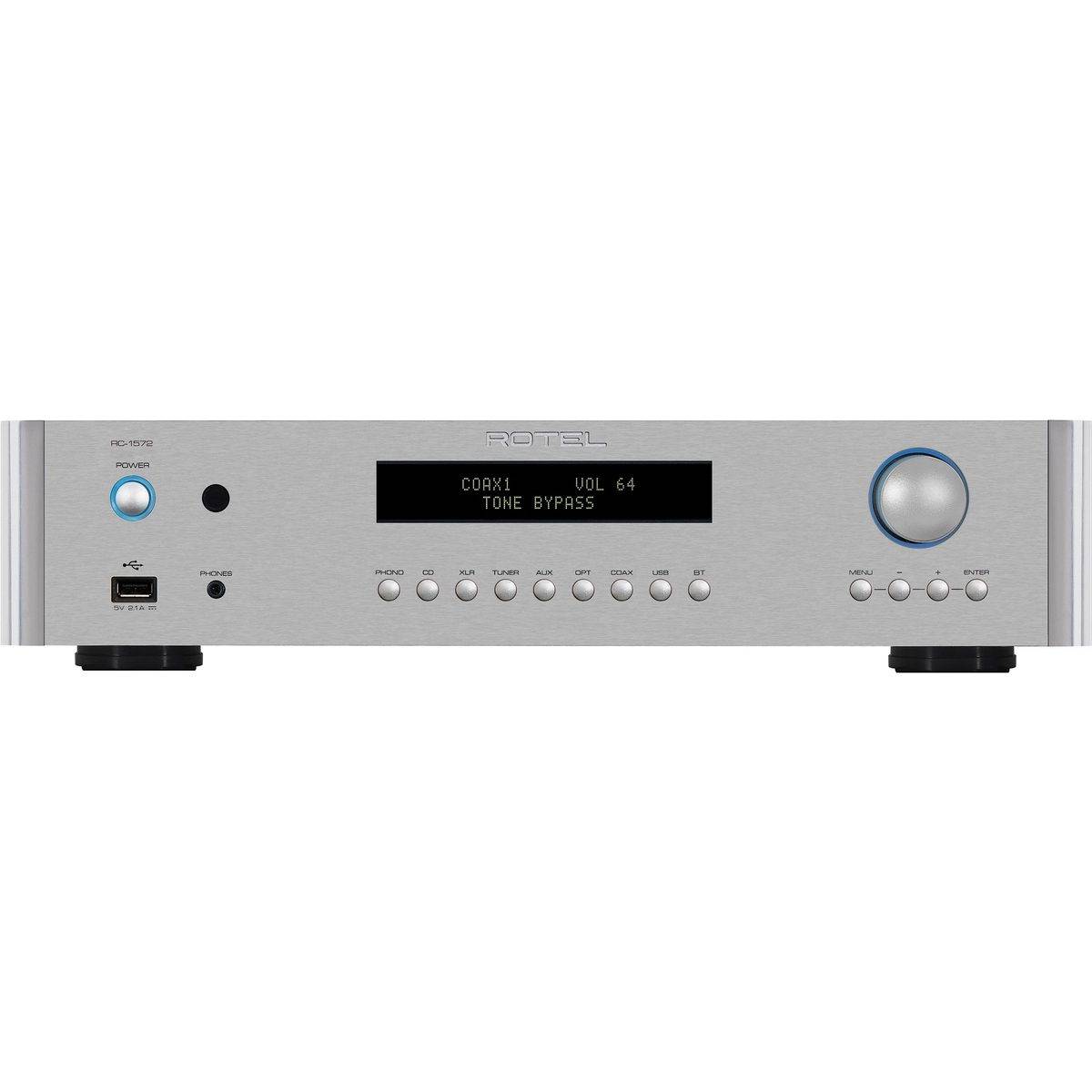 Rotel RC-1572 MKII silverfärgad - Stereoförförstärkare, Bluetooth, Inbyggd DAC