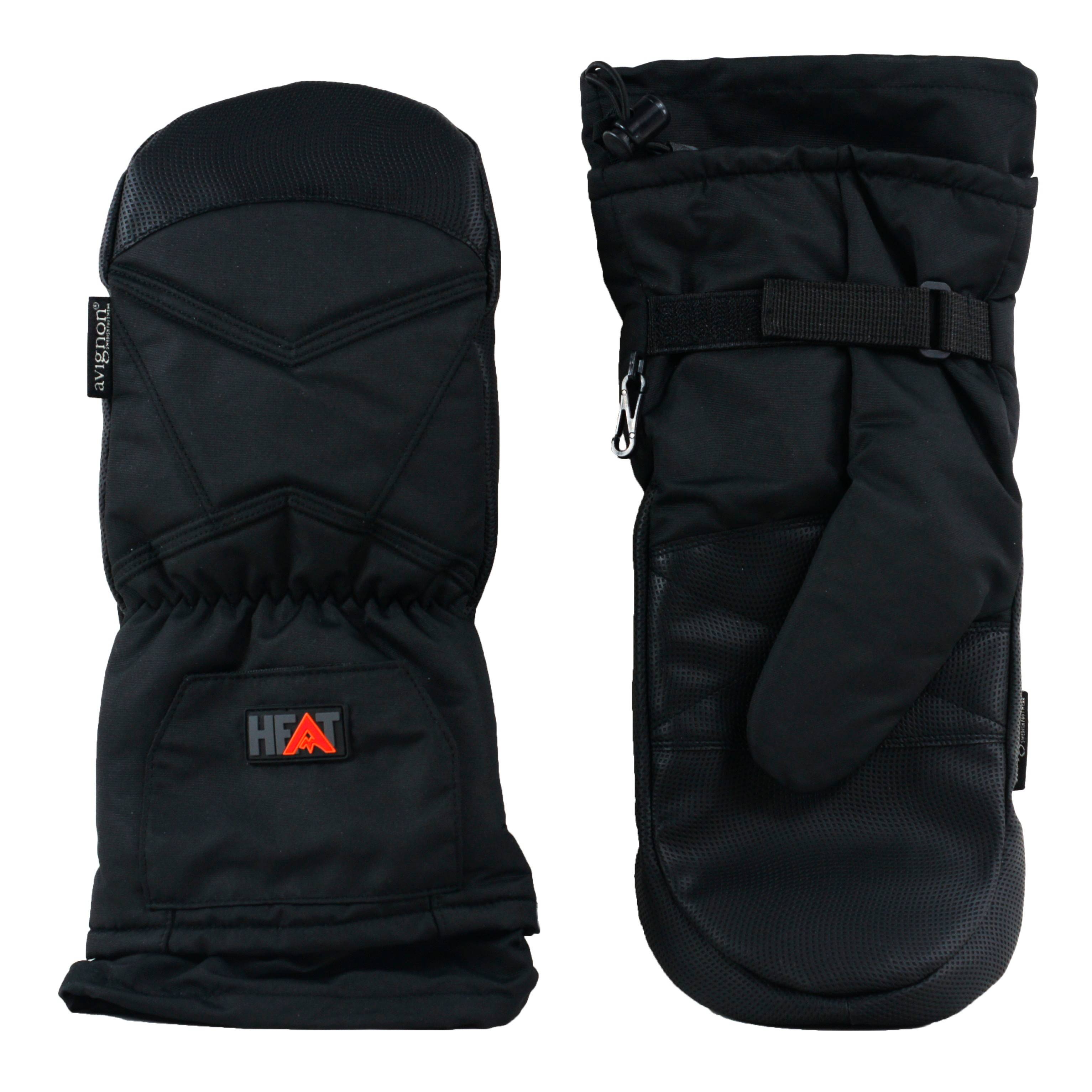 Avignon Unisex Warmth Mitten AA Battery Basic Black, L/XL (8-9)