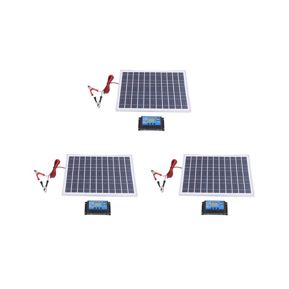 3X 30W 12V Solar Panel Battery Charger+40A Controller for RV Car Boat Home Camping