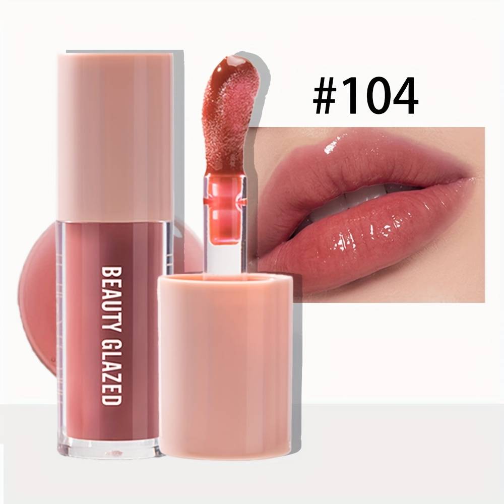 1pc Moisturizing Transparent Lip Glaze, Natural Glossy, Waterproof And Long-lasting, Easy To Apply, Suitable For Daily Use, Perfect Gift