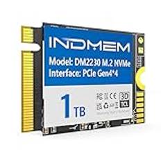 INDMEM 2230 M.2 NVMe SSD 1TB, Gen 4 x 4 Internal PCIe Solid State Drive kompatibel med Steam Deck, Surface Pro, PCs, NUCs och bärbara datorer