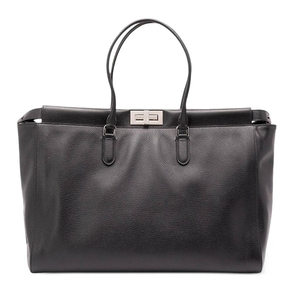 Fendi Peekaboo Tote Large - Tasker - Herre - Sort - ONE SIZE - Bomuld