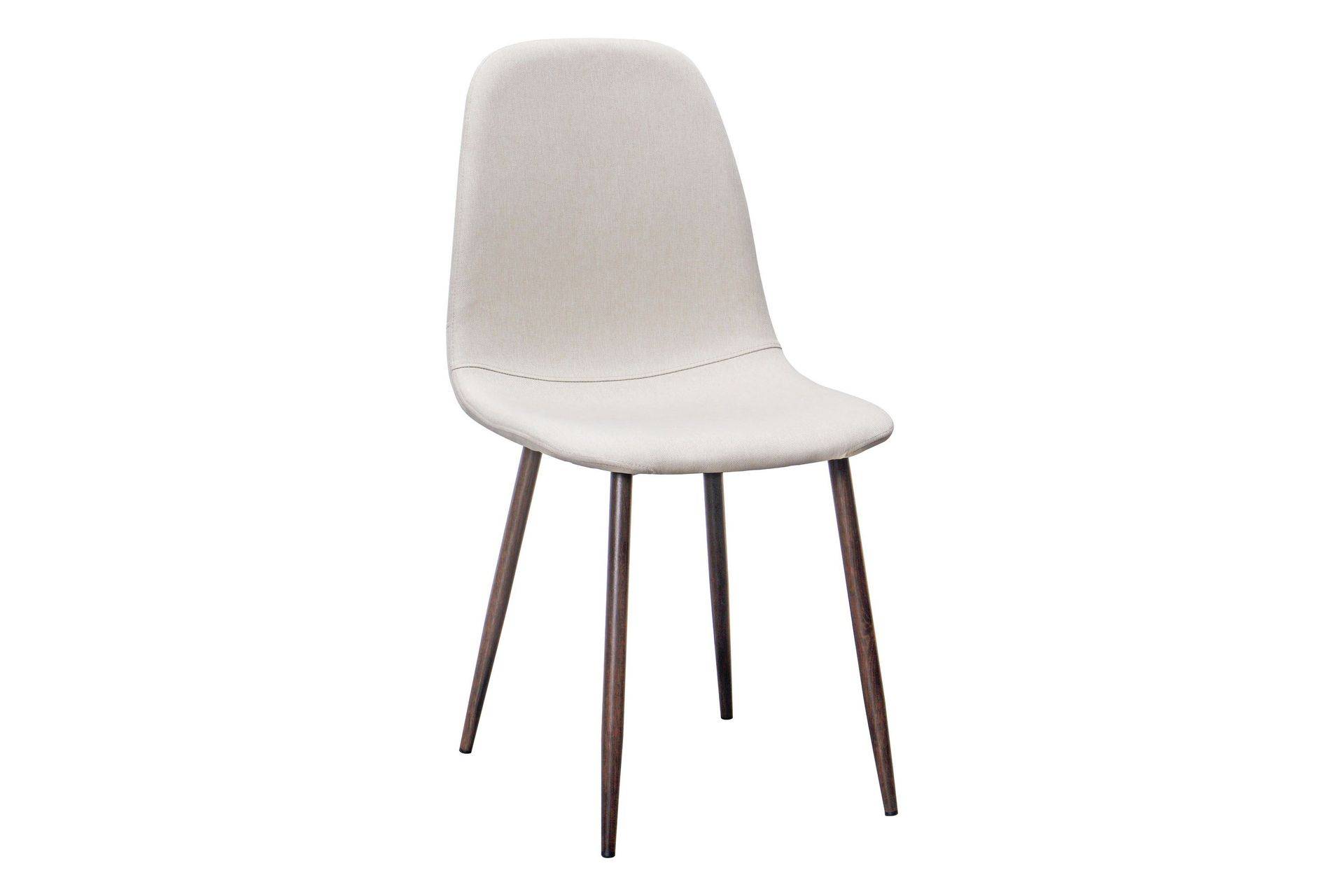 Nibe Matstol - Beige/Metallben Valnöt & köksstol Beige Basic Home