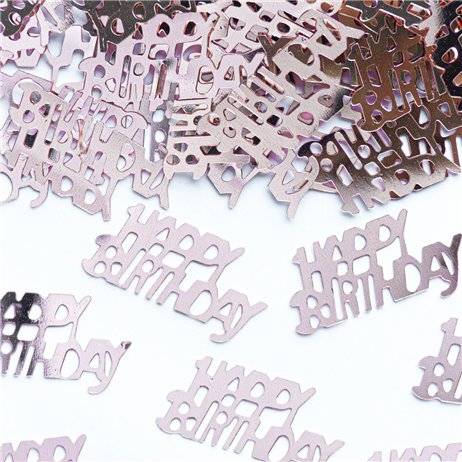 15 g Konfetti Happy Birthday Rose Guld Metallic