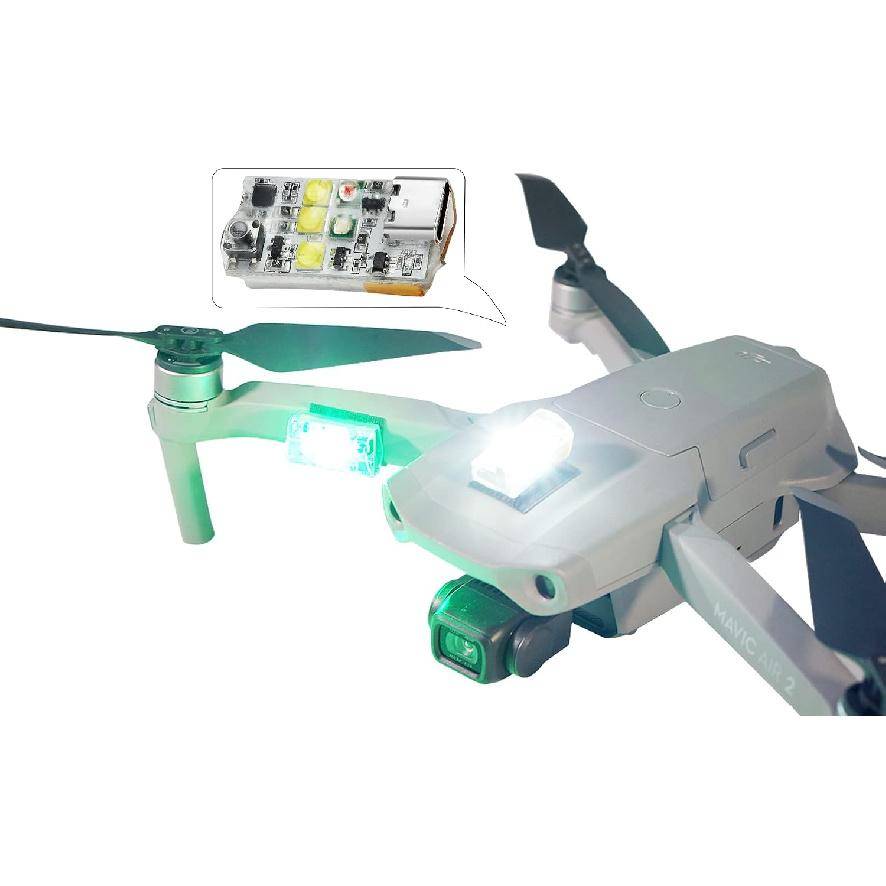VIFLY Stroboskopljus, Kollisionsskyddsljus för FAA Nattflygning, Passar DJI Mini 3 Pro/Mini 4 Pro/Mini 2/Air 3/Air 3S/Mavic 3/Mavic