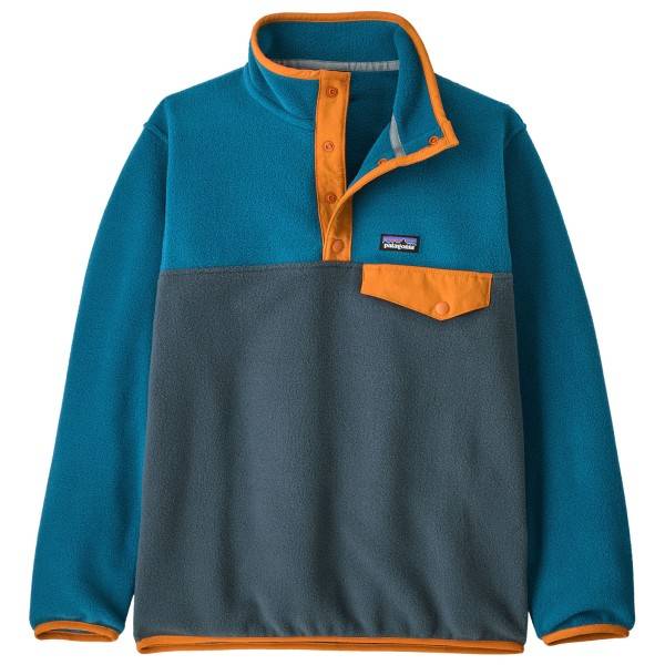 Patagonia Boy's Lightweight Synchilla Snap-T Pullover Fleecesweatere Børn størrelse XS farve blå