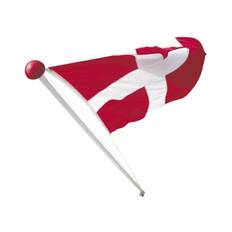 Dano Mast glasfiberflagstang 6 mtr med knop+line+lineholder 73.02.06 m/knop+line+linehold