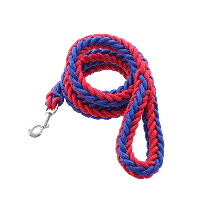 Heavy-Duty Nylon Dog Lead - Red and Blue / XL-suit 25-45kg / SPC (XL-suit 25-45kg)