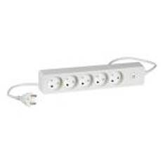 LK 5-Stikdåse uden jord, med afbryder og 1,5 meter ledning,