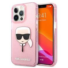 Karl Lagerfeld KLHCP13XKHTUGLP iPhone 13 Pro Max 6,7" pink/pink hardcase Glitter Karl's Head