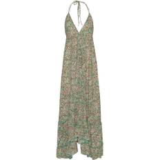 Continue Dolly strap dress green small paisley