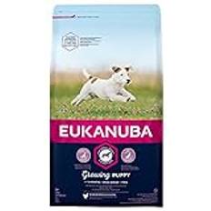 Eukanuba Welpenfutter mit frischem Huhn für kleine Rassen, Premium Trockenfutter für Junior Hunde, 3 kg