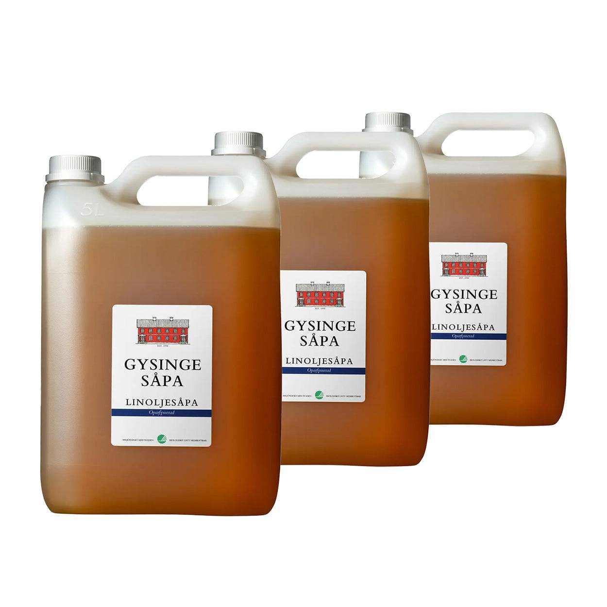 Linoljesåpa oparfymerad 5 liter 3-pack Gysinge