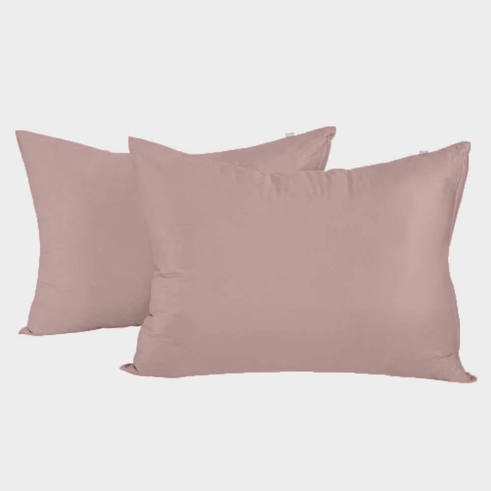 Bambus pudebetræk 50x70 gammel rosa 2 par