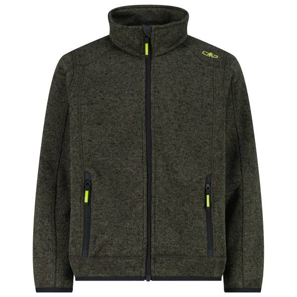 CMP Boy's Jacket Jacquard Knitted Fleecejacka Barn Storlek 140 Färg olivgrön