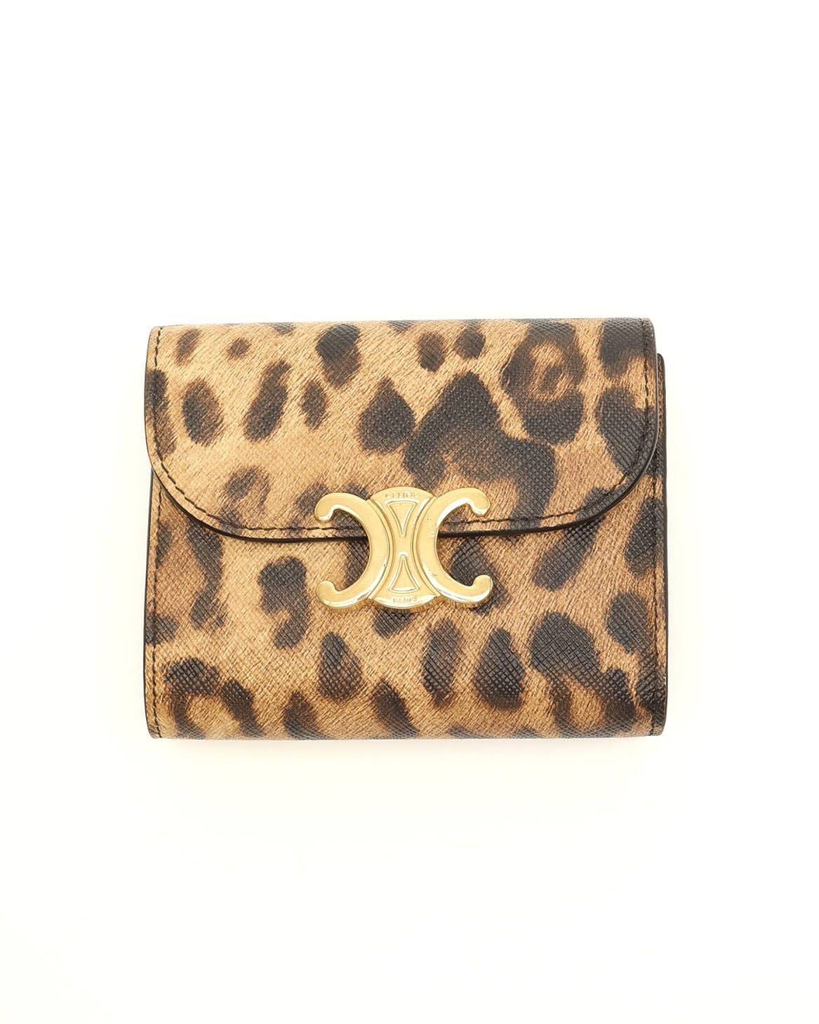 Céline Triomphe Small Flap Wallet - Brown - One Size