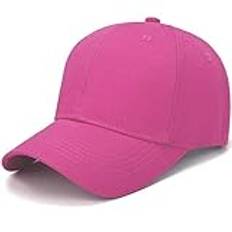 Solid utomhus herr keps baseball board ljus bomull solhatt färg keps baseball caps öra, Het rosa, one size