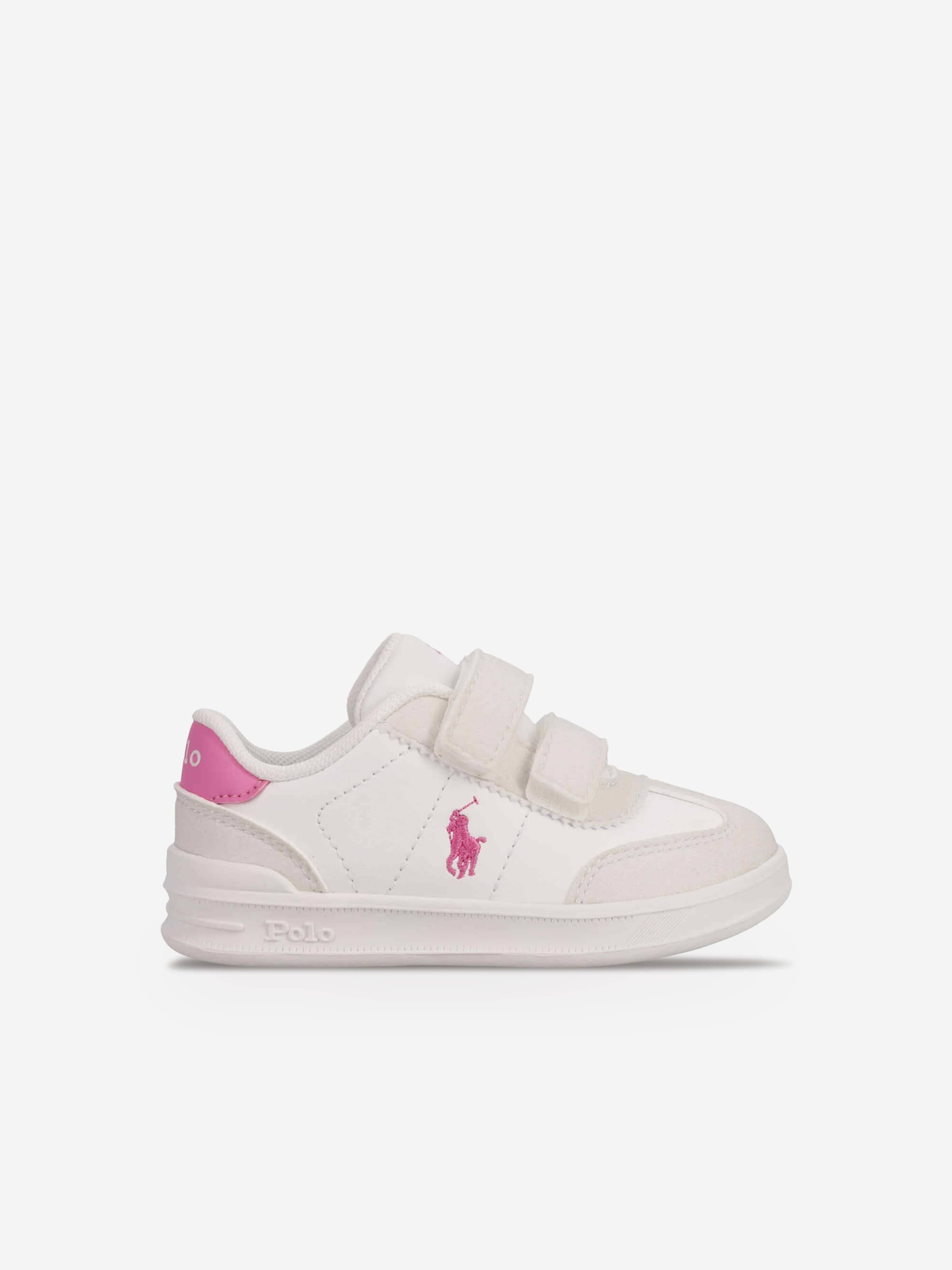 Ralph Lauren Girls Hollis EZ Trainers in White - White / EU 31 UK 13 US 13.5 (EU 31 UK 13 US 13.5)