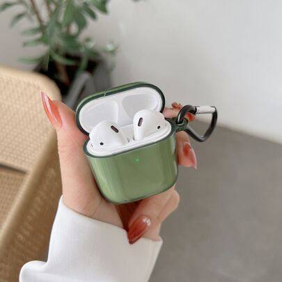 Grönt Apple Plain Case kompatibelt med Airpods - Mint Grön (Apple AirPods 1/2,Apple AirPods Pro,Apple AirPods 3,Apple AirPods 4)