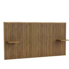 Pinnö gavel + sängbord valnöt 282 cm - Brun