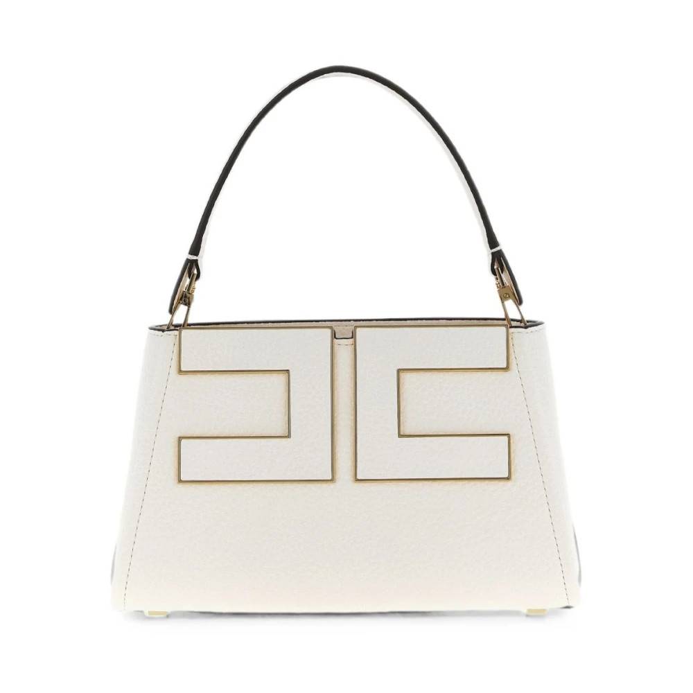 Elisabetta Franchi Logo Tote - Tasker - Dame - Beige - ONE SIZE - Uld