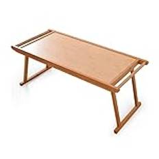 Soffbord För Vardagsrum Modernt Enkelt Hopfällbart Soffbord Naturligt Bambu Avslutsbord Vardagsrumssoffa Tebord Sidobord Sidobord Kaffebord(76 * 43 * 29cm)