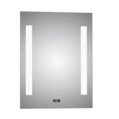 LED-Spejl Crystal Creek med ur 70x50 cm