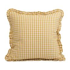 Mille Notti Laura Check Piccolo Kuddfodral 25x80 Gul (25x80)