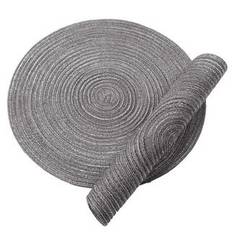 Bordstablett - 2 pack Alba (grå) (Storlek: Rund 38 cm)