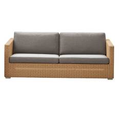 CANE-LINE CHESTER SOFA 3/PERS INKL. TAUPE HYNDER - NATURAL 197