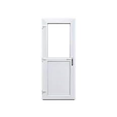 Plast Facadedør - ½ Klart Glas 80 x 180 Venstre Ind (VI)