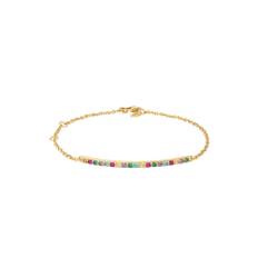 byBiehl Rainbow Sparkle armbånd i forgyldt sølv med farvede zirkonia (2-2801m-GP)