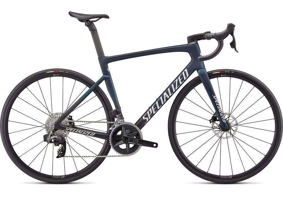 Specialized Tarmac SL8 Expert 2024 - Sram Rival eTap AXS 12sp - Roval C38 - 144 / 44 / SATIN POWDER INDIGO TINT OVER SILVER DUST / WHITE (44)