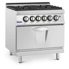 Gaskomfur med elovn - 14,4 kW - 4 brændere - Pro 730-serien