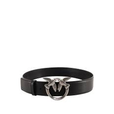 PINKO, Tilbehør, Dame, Sort, XS, Læder, Love Birds Belt
