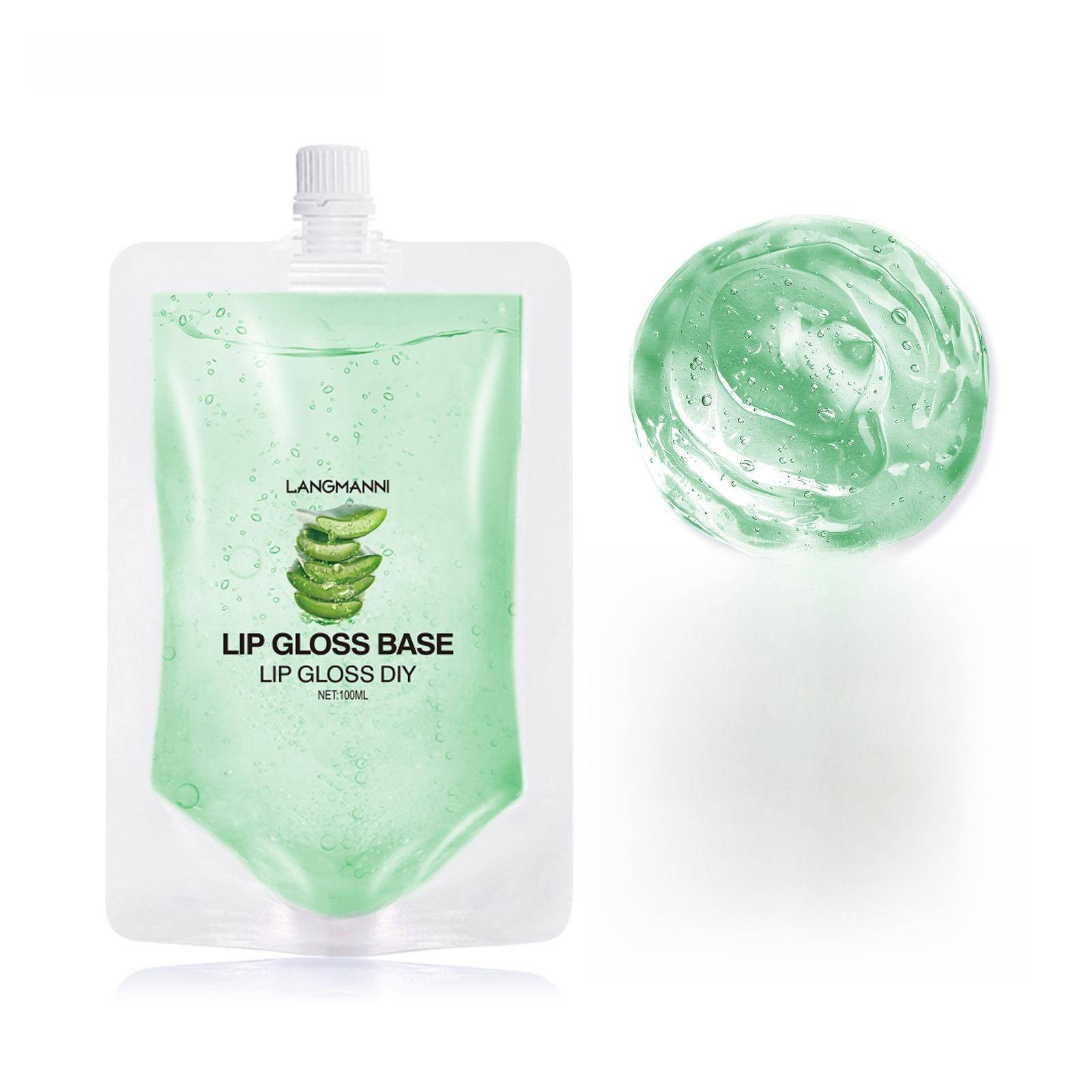 DIY Läppglansbas-kit med Pärlemorskimrande Färger Återfuktande Klar och Aloe-bas för Anpassad Läppmakeup rosa