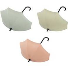 6 st/set paraply vägg klibbig krok söt paraply väggfäste nyckelhållare vägg krok hängare organisator hållbar nyckelhållare sovrum - Rosa blå grön