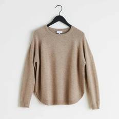 Raglan Curved Sweater - Cashmere - Mink - Mink / Large