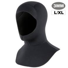 TEMU 3mm&5mm Neoprene Diving Hood, Elastic And Protective For Ears And Head, Sun Protection Swim Cap For Men And Women, Black, Suitable For Cold Water Swimming, Snorkeling, Surfing