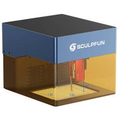 SCULPFUN iCube Pro Laser Graviermaschine 5W mit Rauchfilter, 10000mm/min Gravur Geschwindigkeit, Tragbare Augenschutz Lasergravierer Laserschneider, APP & PC Kabellose Kontrolle