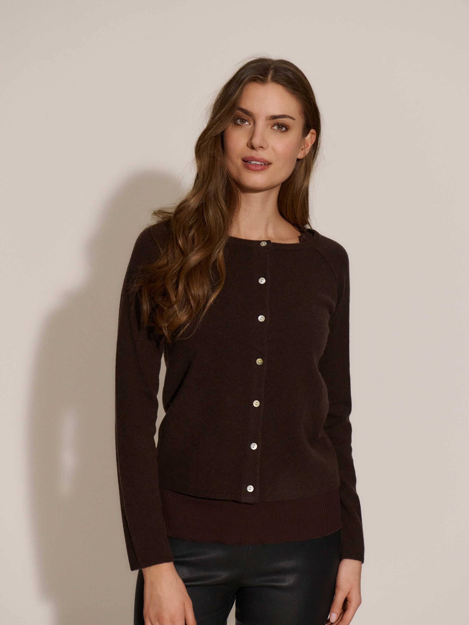 Rosemunde Rwlaica Cashmere LS Oneck Raglan Cardigan Kvinde Mole Cardigans Str S Cashmere - hos Magasin.