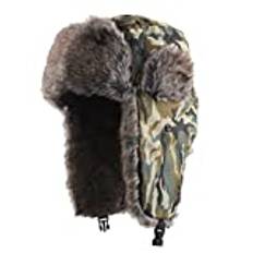 Vinter Trapper Hat Warm Fur Ski Thermal Earflap Winter Skiing Hat Cap för män Kvinnor