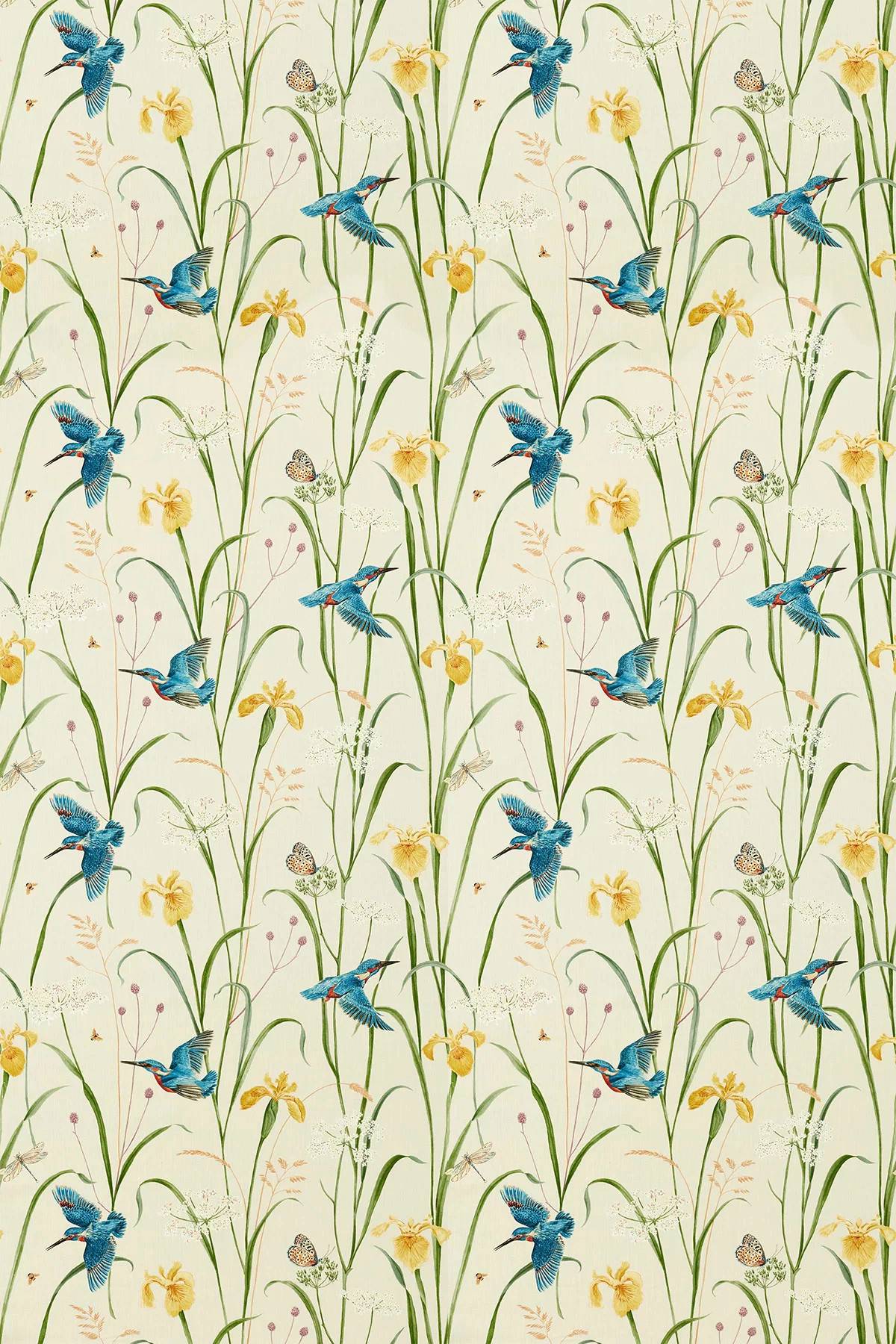 Sanderson Fabric Kingfisher & Iris 226732
