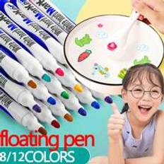 8/12 Colors Magical Water Painting Pen Set Water Floating Doodle Kids Drawing Early Art Education Pens Magic Whiteboard Marker